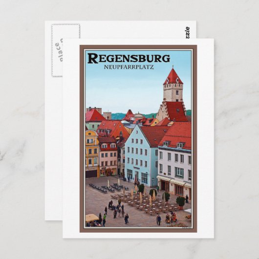 Regensburg - Neupfarrplatz Briefkaart (Voorkant / Achterkant)