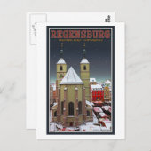 Regensburg Neupfarrplatz Christkindlmarkt Briefkaart (Voorkant / Achterkant)