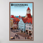 Regensburg - Neupfarrplatz Poster (Voorkant)
