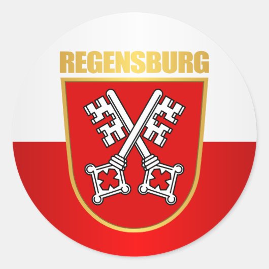 Regensburg Ronde Sticker (Voorkant)