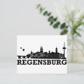 Regensburg Skyline Briefkaart (Staand voorkant)