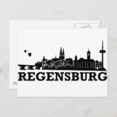Regensburg Skyline Briefkaart (Voorkant / Achterkant)