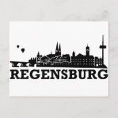 Regensburg Skyline Briefkaart (Voorkant)