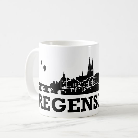 Regensburg Skyline Koffiemok (Voorkant links)