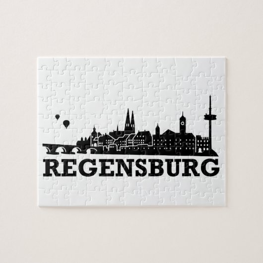 Regensburg Skyline Legpuzzel (Horizontaal)