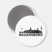 Regensburg Skyline Magneet (Voorkant / Achterkant)