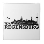 Regensburg Skyline Tegeltje (Voorkant)