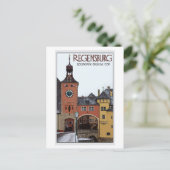 Regensburg - Steinerne Brücke Briefkaart (Staand voorkant)