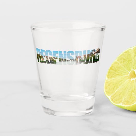 Regensburg tekst shot glas (Voorkant)
