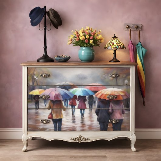 Regenscherm Decoupage Tissuepapier
