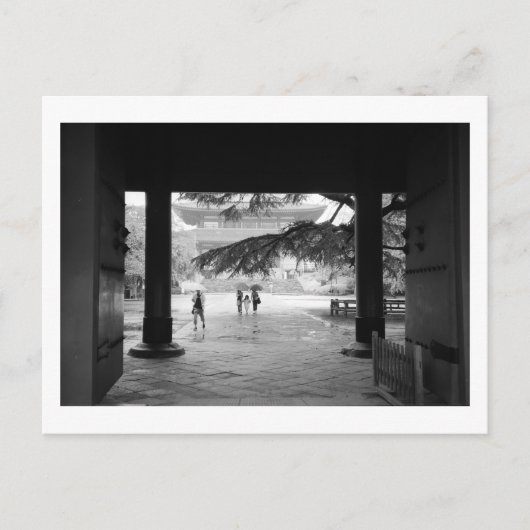 Regenseizoen: Zojoji-tempel, Tokio Briefkaart (Voorkant)