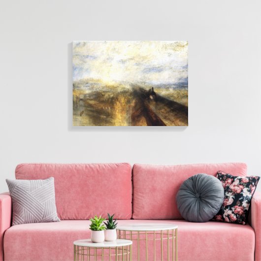 Regenstoom en snelheid door JMW Turner Canvas Afdruk (Insitu (Woonkamer))