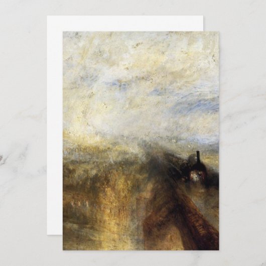 Regenstoom en snelheid door JMW Turner Kaart (Voorkant / Achterkant)