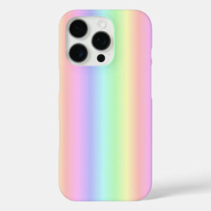 Regenstrips voor pasteelregenboog - patroon iPhone 16 pro hoesje