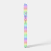 Regenstrips voor pasteelregenboog - patroon iPhone 15 case (Linkerkant)