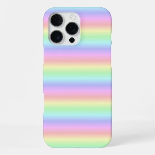 Regenstrips voor pasteelregenboog - patroon iPhone hoesje (Achterkant)