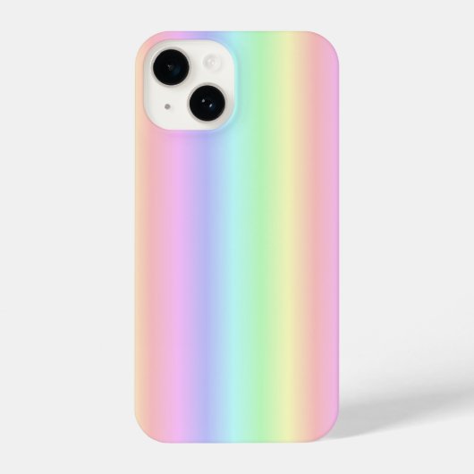 Regenstrips voor pasteelregenboog - patroon iPhone hoesje (Achterkant)