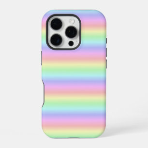 Regenstrips voor pasteelregenboog - patroon iPhone 16 pro hoesje