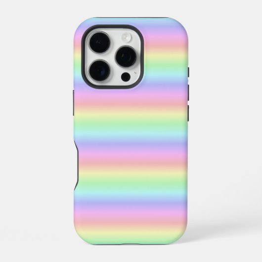 Regenstrips voor pasteelregenboog - patroon iPhone hoesje (Achterkant)