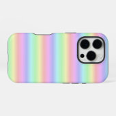 Regenstrips voor pasteelregenboog - patroon iPhone hoesje (Achterkant horizontaal)