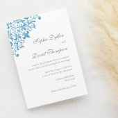 Regent French Blue Fleur de Lis Pattern Kaart