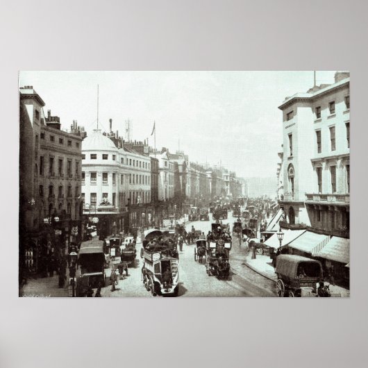 Regent Street, Londen c.1900 Poster (Voorkant)