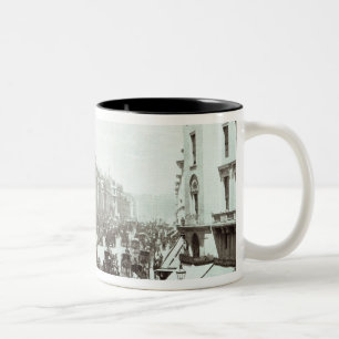 Regent Street, Londen c.1900 Tweekleurige Koffiemok