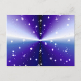 Regentropfen auf lila Regenbogen Briefkaart