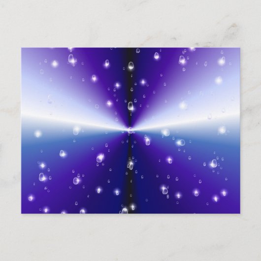 Regentropfen auf lila Regenbogen Briefkaart (Voorkant)