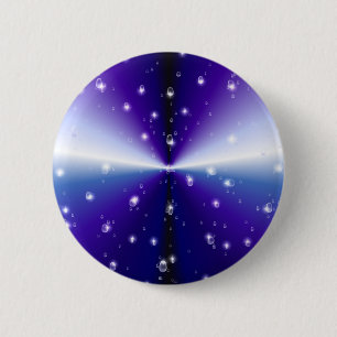 Regentropfen auf lila Regenbogen Ronde Button 5,7 Cm