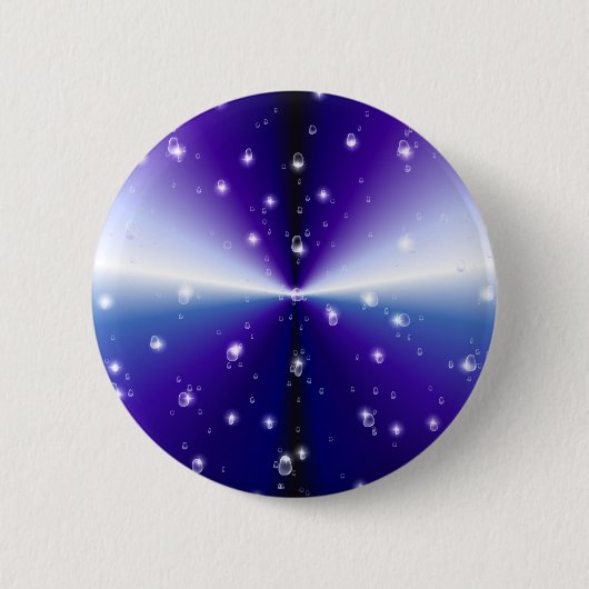 Regentropfen auf lila Regenbogen Ronde Button 5,7 Cm (Voorkant)
