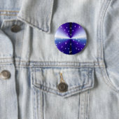 Regentropfen auf lila Regenbogen Ronde Button 5,7 Cm (In situ)