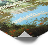 Regents Park Londen Engeland Kunst Vintage Reizen Poster (Hoek)