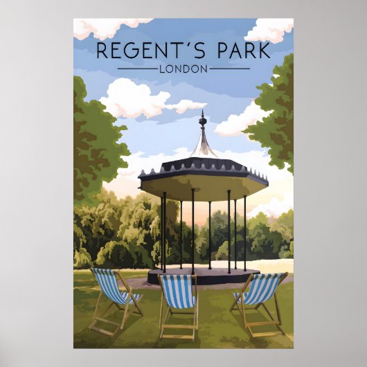 Regents Park Londen Reisposter Poster (Voorkant)