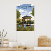 Regents Park Londen Reisposter Poster (Keuken)