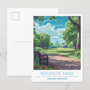 Regents Park London Engeland Vintage Travel Briefkaart