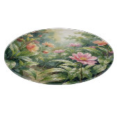 Regentuinthee Camellia Bloemen Waterverf Snijplank (Hoek)