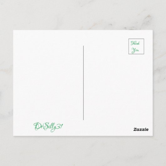 regenval briefkaart (Achterkant)