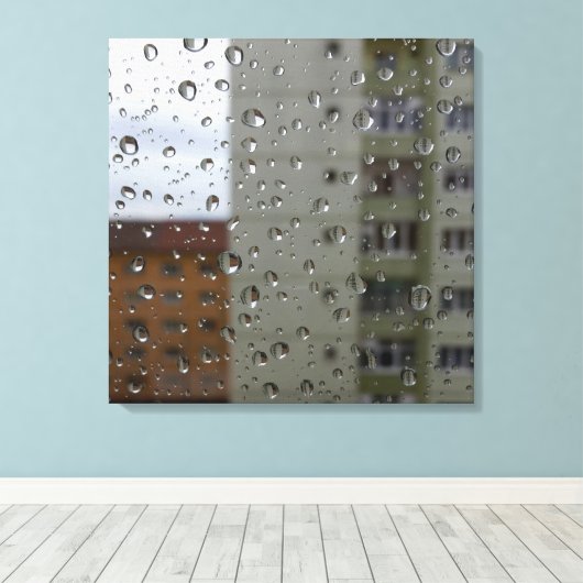 regenval canvas afdruk (Insitu (Houten vloer))