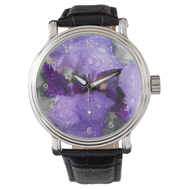 regenval in iris horloge (Voorkant)