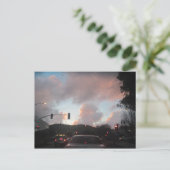 Regenval op zonsondergang in San Luis Obispo, CA Briefkaart (Staand voorkant)