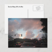 Regenval op zonsondergang in San Luis Obispo, CA Briefkaart (Voorkant / Achterkant)