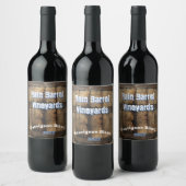 Regenvat, set van 6 wijnlabels wijn etiket (Flessen)