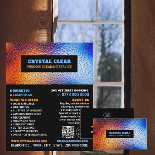 Regenwater, Windows reinigen, reinigingsservice Flyer
