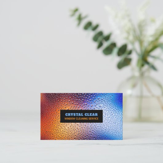 Regenwater, Windows reinigen, reinigingsservice Visitekaartje (Staand voorkant)