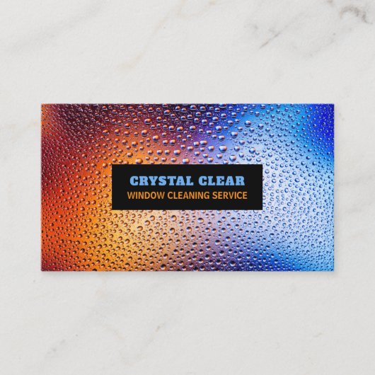Regenwater, Windows reinigen, reinigingsservice Visitekaartje (Voorkant)