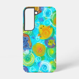 Regenwokkeransgekleurde watertelefoonhoes samsung galaxy hoesje