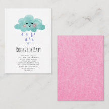 Regenwolk Boeken voor Baby Girl Kaart