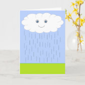 Regenwolk brengt een glimlach: kaart (Gele Bloem)