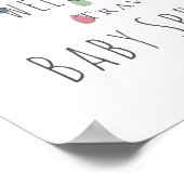 Regenwolk Meisje Baby Sprinkle Poster (Hoek)